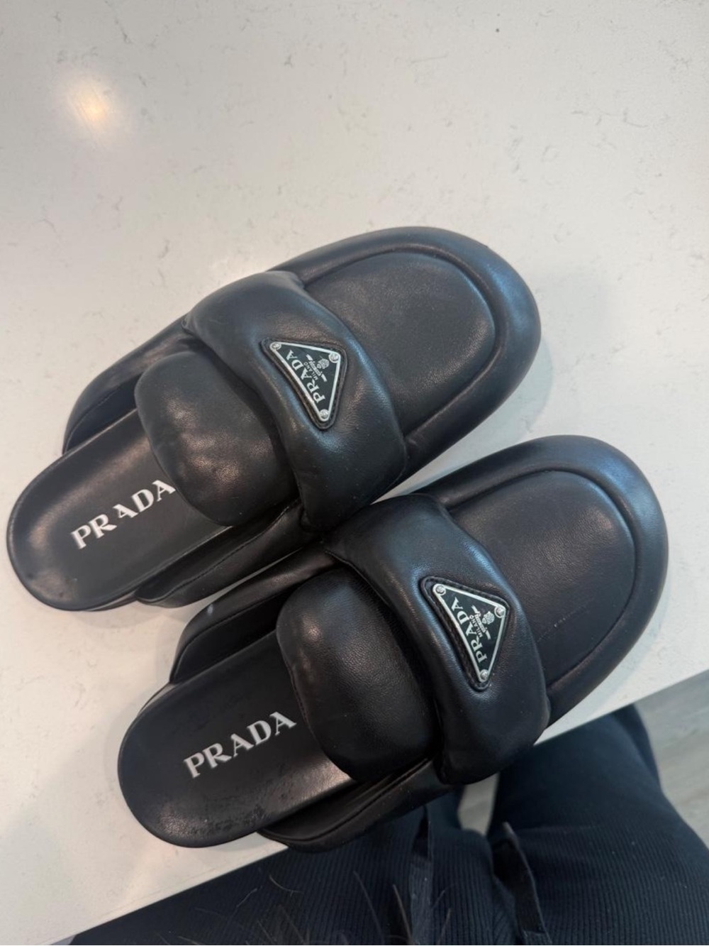 Prada Black mules/slippers